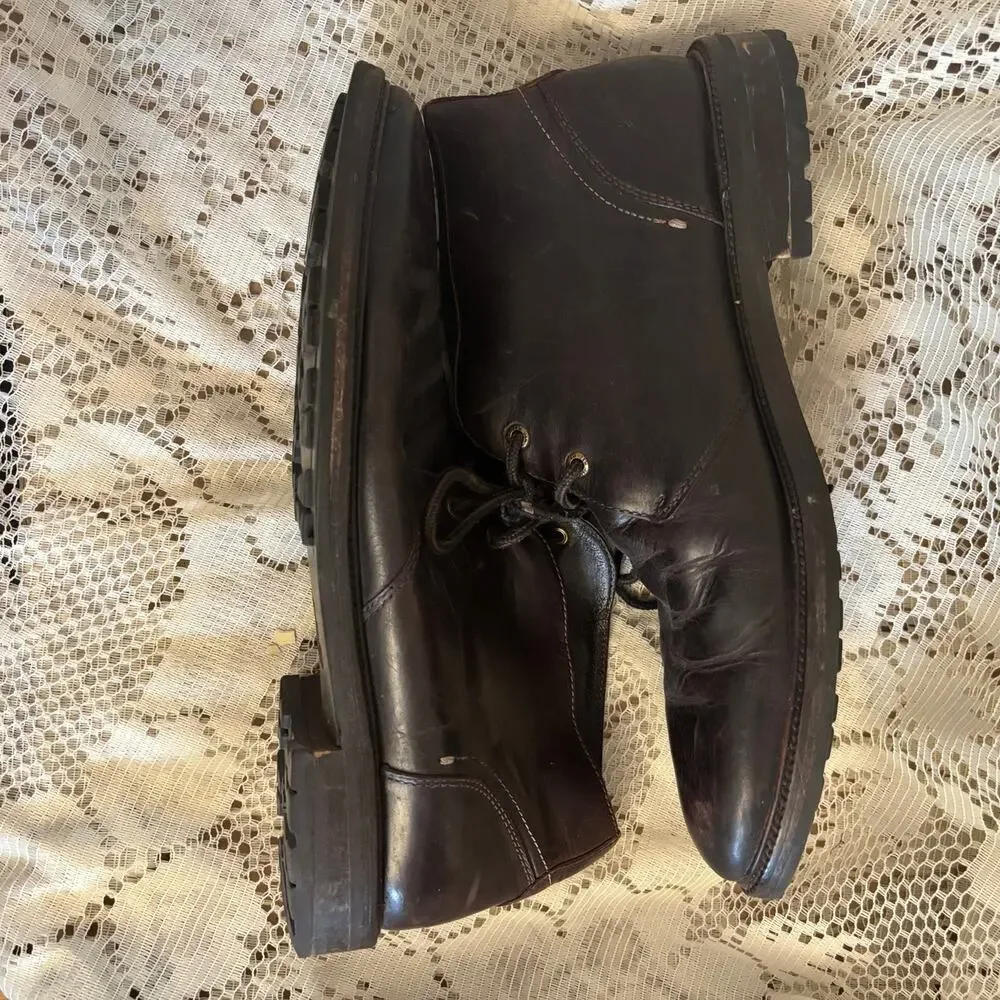Johnston & Murphy 1850 Men's US 10.5 Dark Brown Leather Chukka Boots